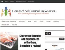 Tablet Screenshot of homeschool-curriculum-reviews.com